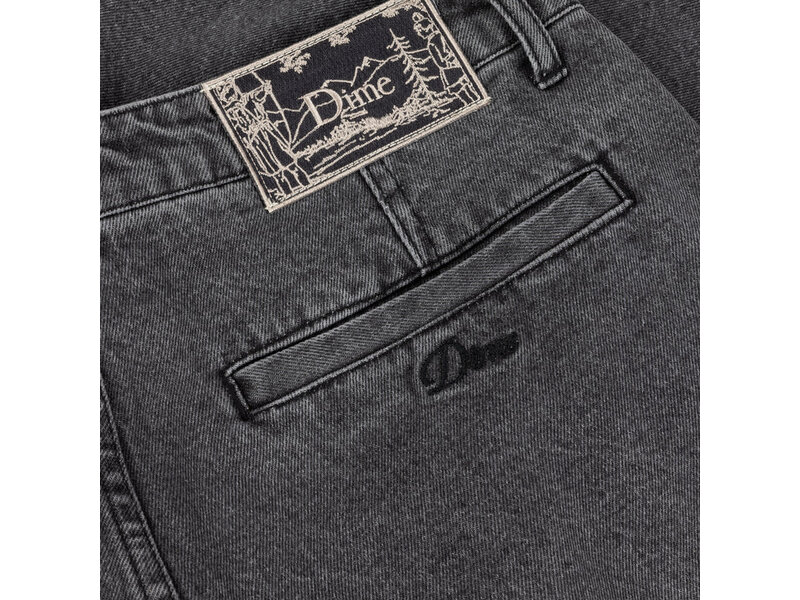 Dime MTL Dime Pleated Denim Shorts - Faded Black