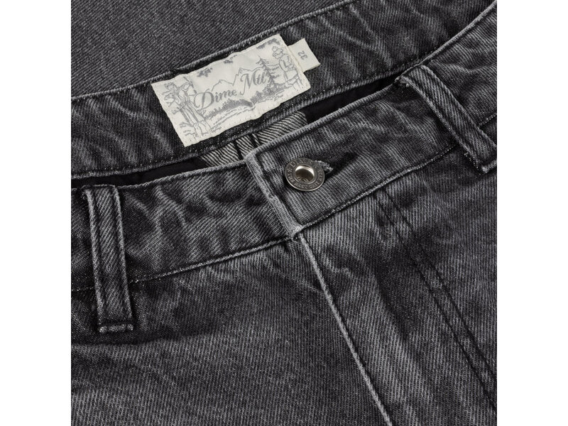 Dime MTL Dime Pleated Denim Shorts - Faded Black