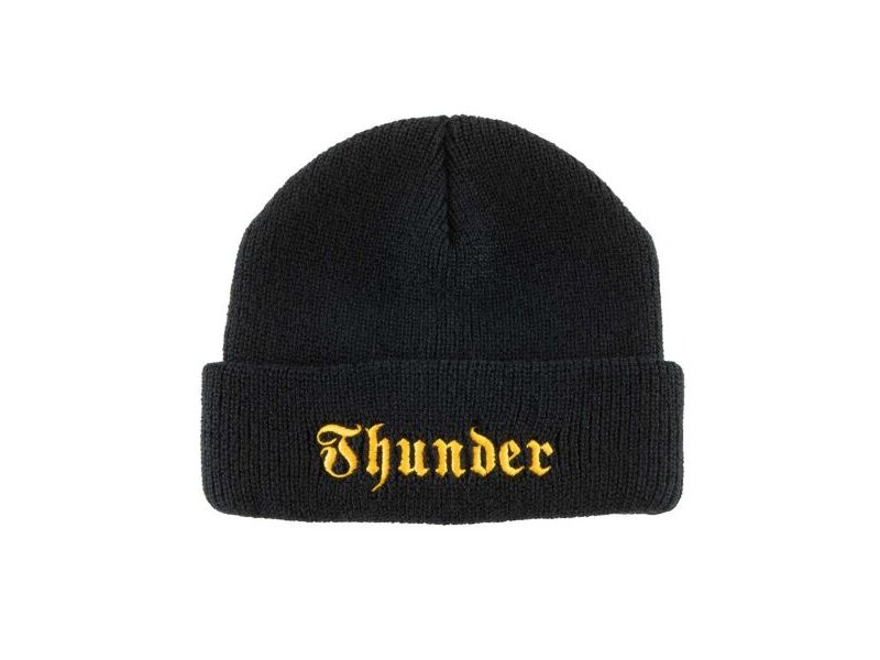 Thunder Thunder Evil Embroidered Beanie - Black/Yellow