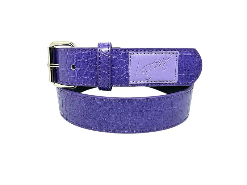 Loosey Loosey Croc Skin Belt - Purple
