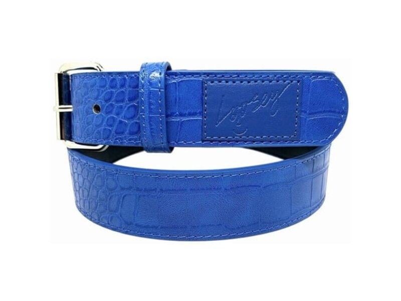 Loosey Loosey Croc Skin Belt - Blue