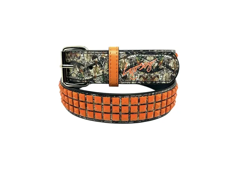 Loosey Loosey Camo Stud Belt - Orange