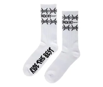 Independent Batrud Notebook Socks - White
