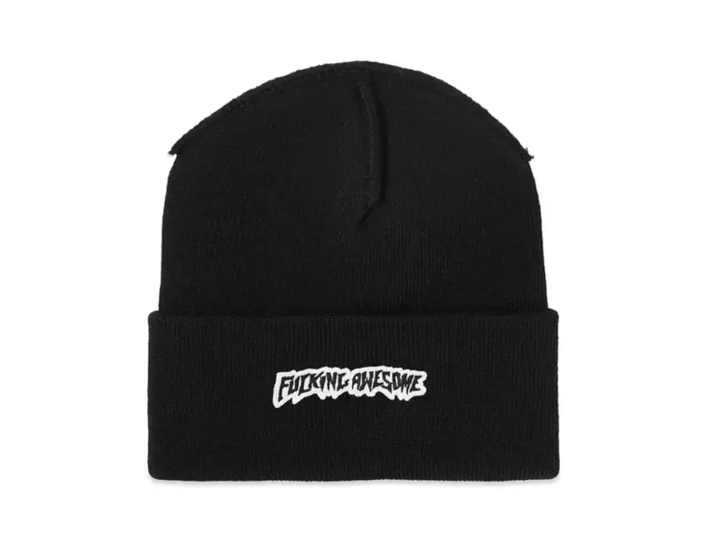 Fucking Awesome FA Little Stamp Embroidered Beanie - Black