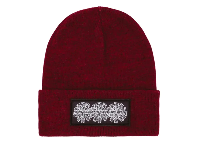 HOCKEY FA Three Spiral Edge Beanie - Burgundy
