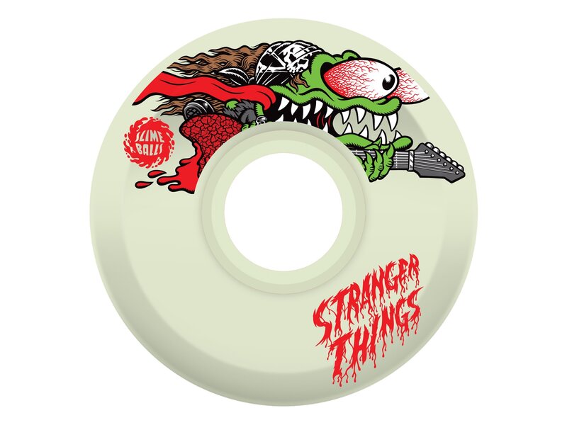 Santa Cruz Slime Balls Stranger Things Meek Slasher Eddie OG Slime GITD 78a Wheels - 60mm