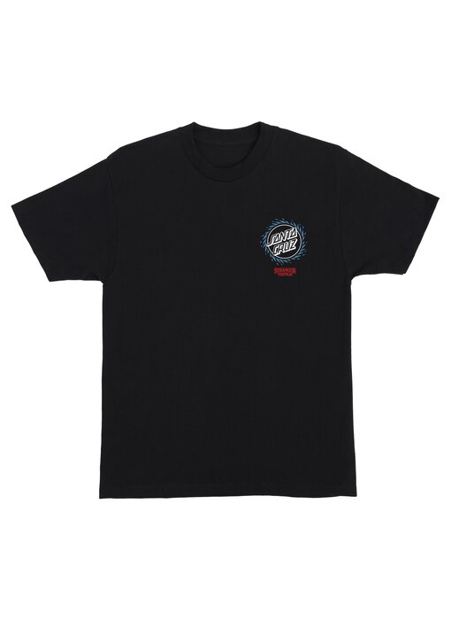 Santa Cruz Stranger Things Hellfire Pit S/S Heavyweight Black Shirt -