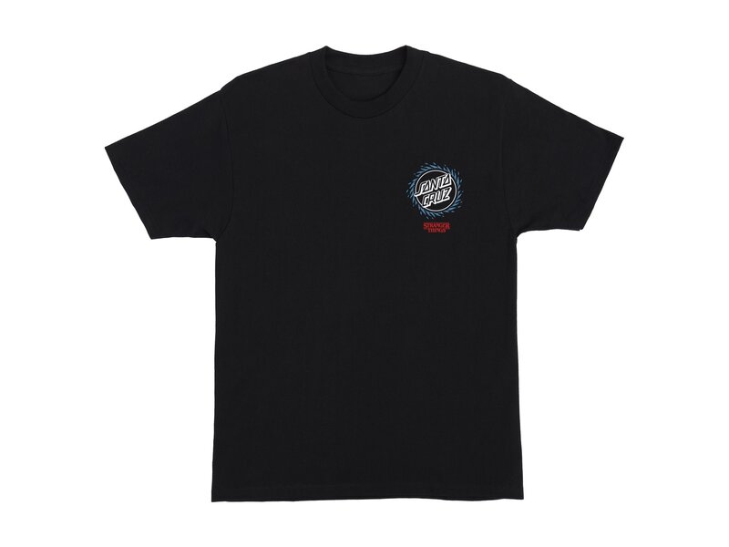 Santa Cruz Santa Cruz Stranger Things Hellfire Pit S/S Heavyweight Black Shirt -