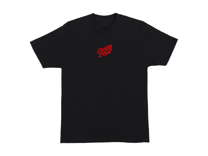 Santa Cruz Santa Cruz Stranger Things Screaming Lights Heavyweight Black Shirt -