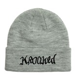 Krooked Krooked Double Ok Script Beanie - Grey Krooked Krooked Double Ok Script Beanie - Grey