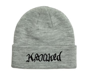 Krooked Double Ok Script Beanie - Grey
