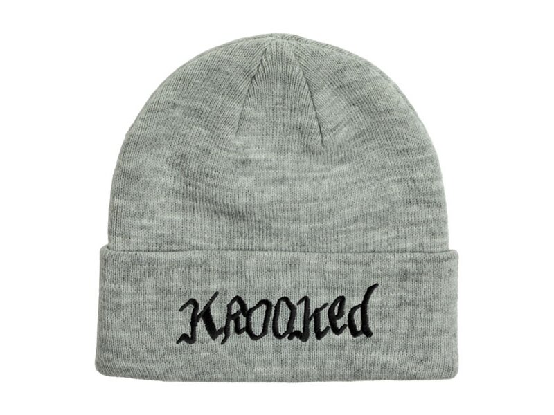 Krooked Krooked Double Ok Script Beanie - Grey