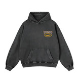 huf Huf Meltdown Heavyweight Washed Black Hoodie -