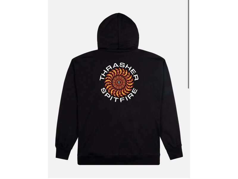 Thrasher Thrasher x Spitfire Classic Swirl Black Hoodie -