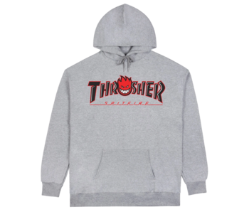 Thrasher x Spitfire Big Head Outline Grey Hoodie -