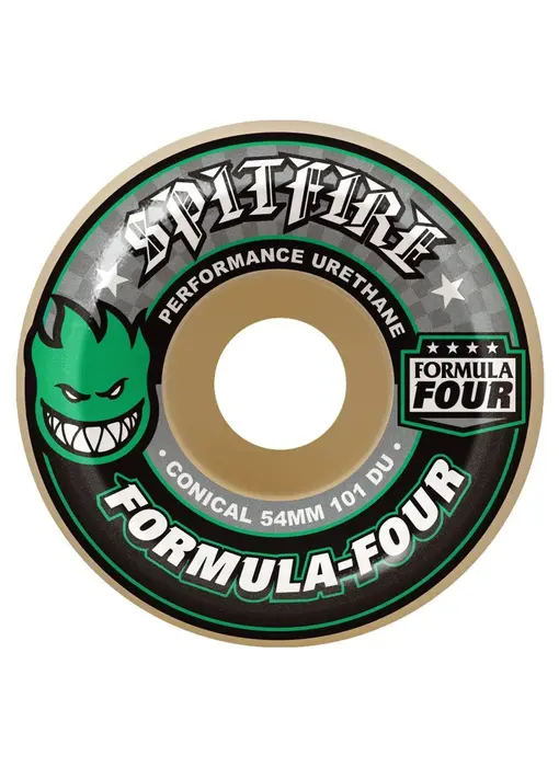 Spitfire F4 101D Conical Grn Print Wheels - 53mm