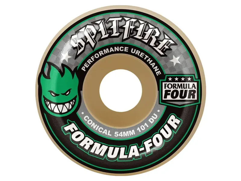Spitfire Spitfire F4 101D Conical Grn Print Wheels - 53mm
