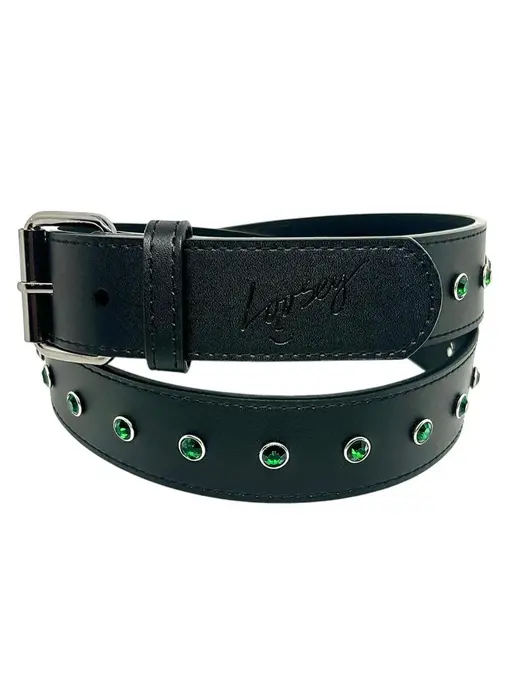 Loosey Black Rhinestone Belt - Black