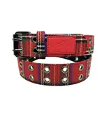 Loosey Loosey Grommet Belt - Plaid
