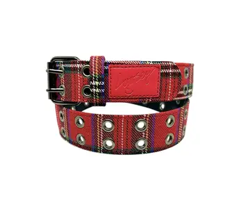 Loosey Grommet Belt - Plaid