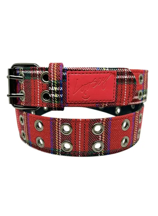 Loosey Grommet Belt - Plaid