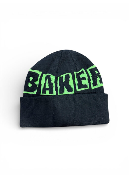 Baker Logo Beanie - Black/Green