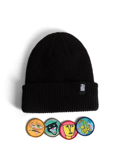 Girl Legend Head Patch Beanie - Black