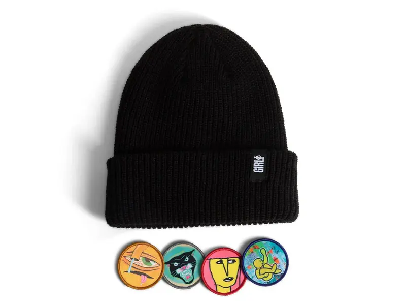 Girl Girl Legend Head Patch Beanie - Black