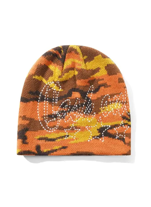 Cash Only Strip Skully Beanie - Fall Camo