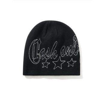 Cash Only Strip Skully Beanie - Black