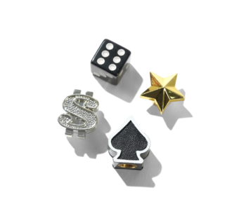 Cash Only Tyre Valve Cap Set - Multi