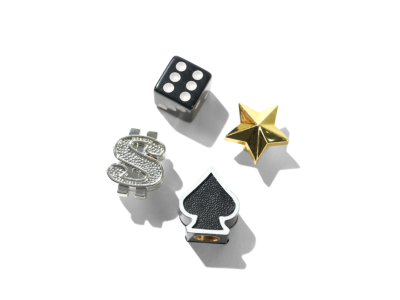 Cash Only Cash Only Tyre Valve Cap Set - Multi