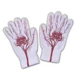 Satans Drano Satan's Drano Vein Gloves - Wht/Red