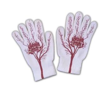 Satan's Drano Vein Gloves - Wht/Red