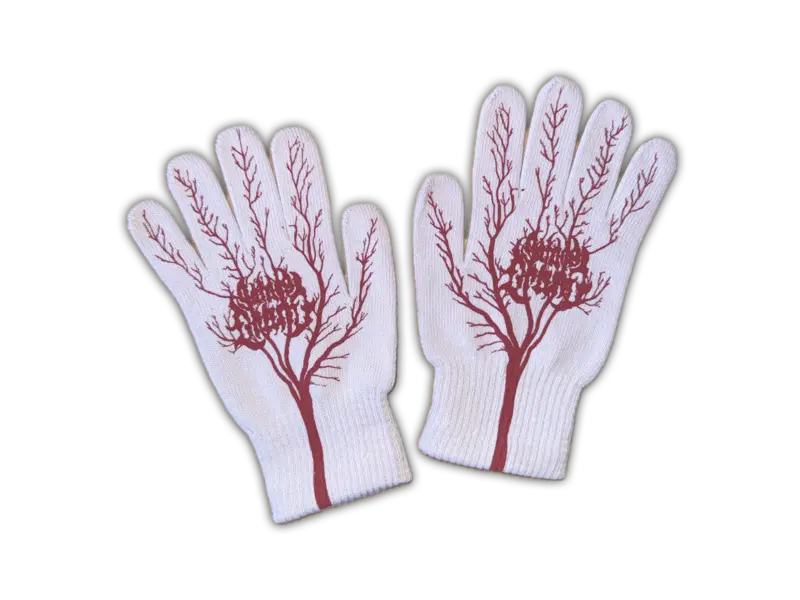 Satans Drano Satan's Drano Vein Gloves - Wht/Red