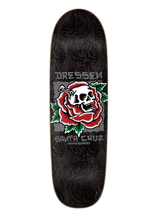 Santa Cruz Dressen Skull Rose Pro Shape Deck - 9.25