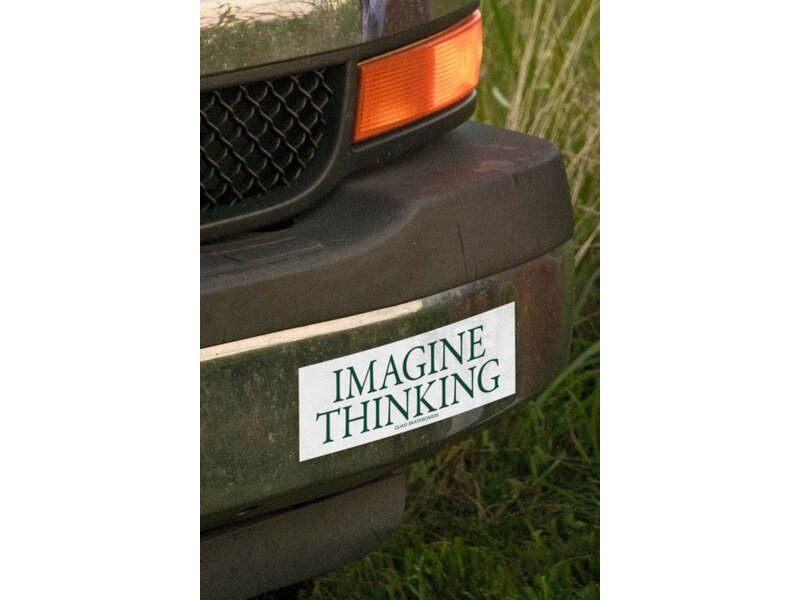 Quasi Quasi Imagine Thinking Bumper Sticker