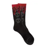 Zero Zero Logo 3 Skull Blood Socks - Black/Black