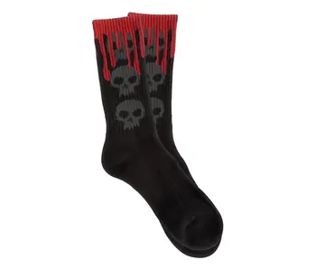 Zero Logo 3 Skull Blood Socks - Black/Black