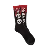 Zero Zero Logo 3 Skull Blood Socks - Black/Red