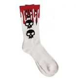 Zero Zero Logo 3 Skull Blood Socks - White/Black
