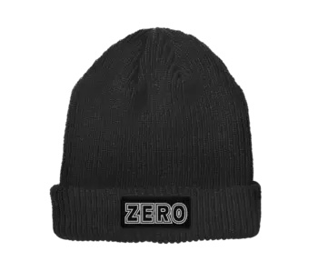 Zero Bold Patch Beanie - Black
