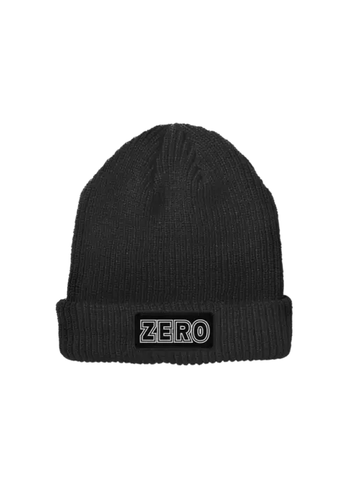 Zero Bold Patch Beanie - Black