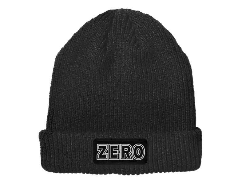 Zero Zero Bold Patch Beanie - Black
