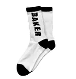 Baker Baker Black Letter Socks - White