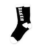 Baker Baker White Letter Socks - Black