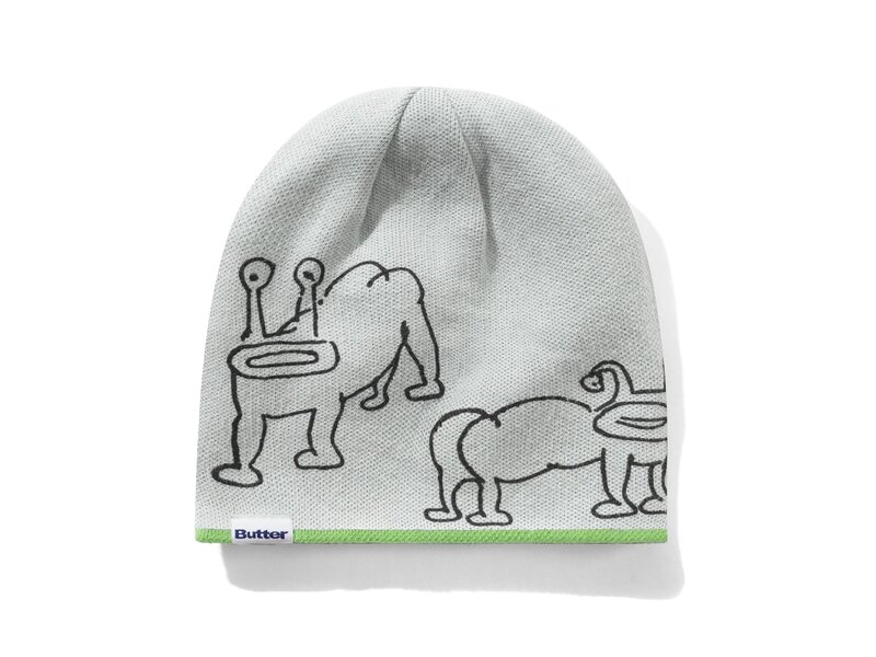 Butter Goods Butter Goods Frog Reversible Beanie - Lime/Grey