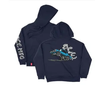 Ace Burnout Hoodie- Navy