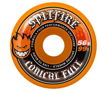 Spitfire F4 99D Conical Full Orange Wheels - 56mm