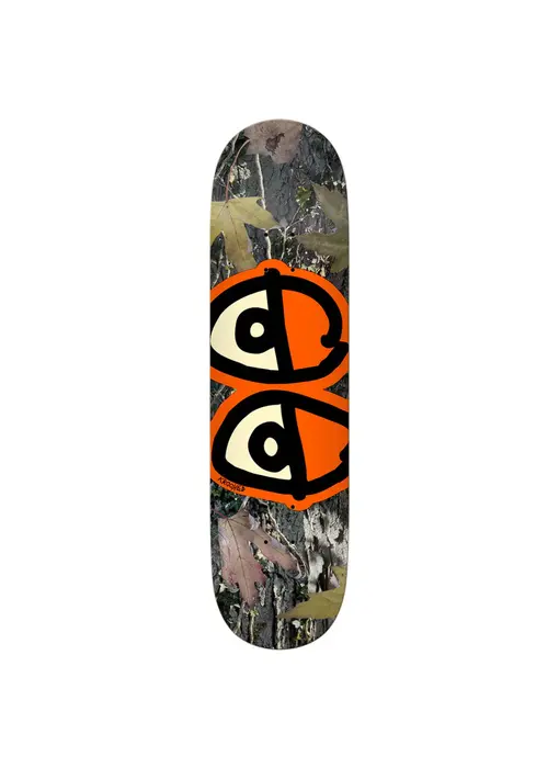 Krooked Team Eyes Camo Orange Deck - 8.25